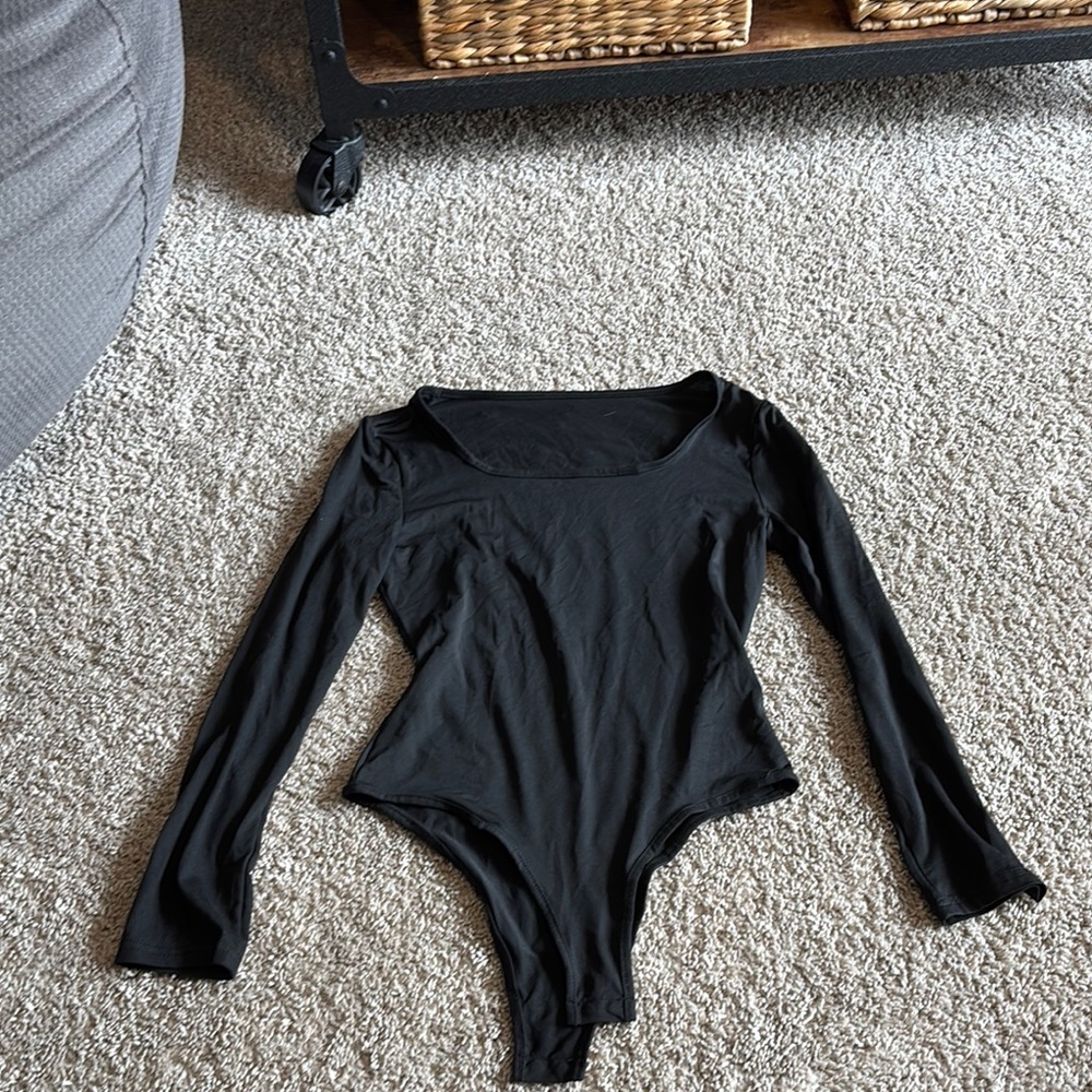 Black Long Sleeve Kids One Piece